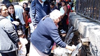 En este Lugar hay Agua Milagrosa Visitamos el Ahuehuete  un árbol que emana agua milagrosa [upl. by Orms]