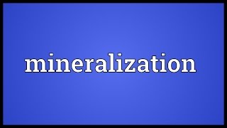 Mineralization Meaning [upl. by Suiraj]