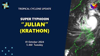 Press Briefing Super Typhoon JulianPH KRATHON 500 AM Update October 1 2024  Tuesday [upl. by Sielen]