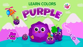 Colors for kids  Purple color  Learning the color Purple [upl. by Sesom]