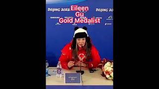 Eileen Gu Winter Olympics Gold Medalist Interview Feb 18th 2022 [upl. by Ennoirb]