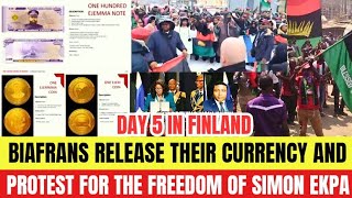 Biafran Currency Plus Release Of Simon Ekpa Protest In Finland [upl. by Neddie]