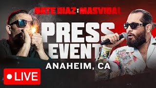 Nate Diaz vs Jorge Masvidal PRESS EVENT LIVE [upl. by Ekusuy]