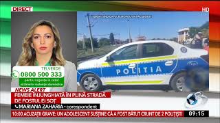 O femeie a fost înjunghiată în plină stradă de fostul partener la Călărași [upl. by Dovev]