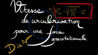 DiaN vitesse de circularisation pour une force gravitationnelle [upl. by Natsirk]