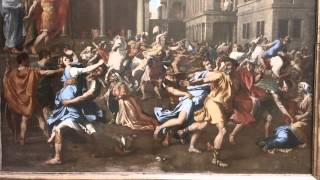 LEnlevement des Sabines 16371638 Nicolas Poussin 15941665 Louvre Museum Paris [upl. by Annadal]