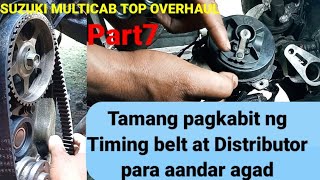 SUZUKI MULTICAB TOP OVERHAUL PART7Tamang pagkabit ng Timing belt at Distributor para aandar agad [upl. by Paxon389]