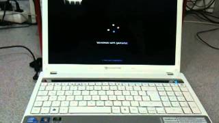 Packard Bell easynote TM 98  Jo013GE Start win7 mit SSD Festplatte [upl. by Annayhs]