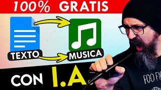 Convierte TEXTO en MUSICA con IA  100 GRATIS  Como CREAR CANCIONES con Inteligencia Artificial [upl. by Adriaens]