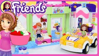 LEGO Friends Heartlake Frozen Yoghurt Shop Build Review Silly Play Kids Toys [upl. by Rodie]