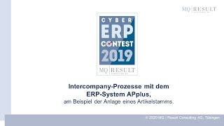 IntercompanyProzesse mit dem ERPSystem APplus  MQ Cyber ERP Contest [upl. by Denver118]