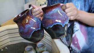 CONE 6 KILN OPENING VIDEO  19  PLANTERS VASES MUGS AND PLATTERS [upl. by Haidabo]