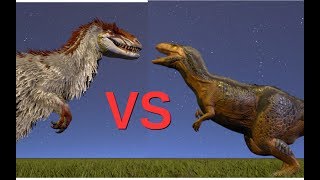 Yutyrannus vs Megalosaurus  ARK Survival Evolved  Cantex [upl. by Fitting473]