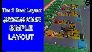 The Best Tier 2 layout in Factory Simulator Roblox [upl. by Bertine]