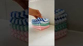 Thickened dishwashing cloth   Dishwashing cloth storage storagesolution goodthing kitchencover [upl. by Humo]