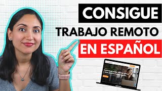 Donde Conseguir Trabajo Remoto En Español  Paginas Para Trabajar Online [upl. by Arsi850]