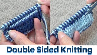 Double Sided Knitting [upl. by Lisabeth]