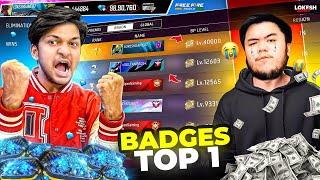 RIP Dyland Pros 😂 Global Top 1 55000 Badges Lokesh Gamer Free Fire Max [upl. by Chobot906]