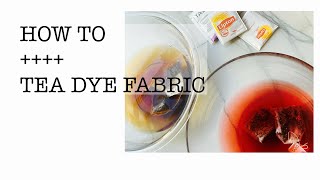 Easy way to dye fabric with tea bags  antique look for quilts  tea dyeing is so simple [upl. by Ulrick]