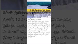 Irrigation Projects Names to be Changed in AP [upl. by Ani]