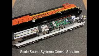 Walthers Mainline ES44 DCCSound Speaker Upgrade Comparison by Scale Sound Systems [upl. by Irneh]