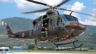 Slovenian Air Force Bell 412EP  Takeoff from Split airport SPULDSP [upl. by Helena]