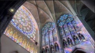 The beautiful interior of the Basilica Cathedral of St Denis First structure designed in the Gothic [upl. by Letnoj818]