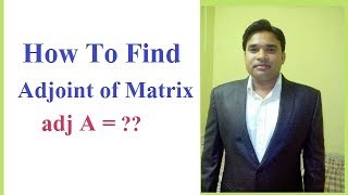 Adjoint of Matrices Class 12 With Example HindiUrdu [upl. by Sillek528]