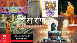 Trisaran Vandana meaning  Buddha Vandana I Triratna I Three Jewels of Buddhism Three Refuges [upl. by Mcspadden]