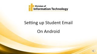 Setting up Student Email on your Android Device [upl. by Imoen]