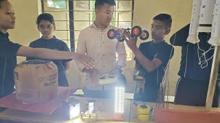 My school celebrate science museum project  make carsolar light Power Banksolar car video [upl. by Naldo]