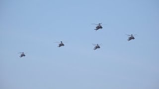 Apache Helicopter Flypast Northolt [upl. by Zeuqram]