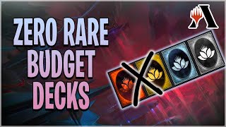 THE ULTIMATE BUDGET DECKS  ZERO RARES  STANDARD MTG ARENA [upl. by Teddi]