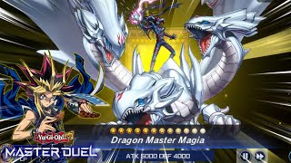 THE BEST DARK MAGICIAN DRAGON MASTER MAGIA DECK IN YUGIOH MASTER DUEL [upl. by Arabelle]