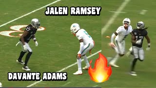 Davante Adams Vs Jalen Ramsey amp Xavien Howard 🔥👀 Raiders vs Dolphins 2023 highlights WR Vs CB [upl. by Ojimmas]