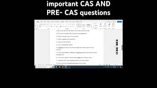 CAS interview questions shorts learningtricks freefireshorts important questions 2024 [upl. by Adidnere]