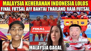 MALAYSIA KEHERANANANINDONESIA LOLOS DI FINAL DAN KALAHKAN THAILAND DI PIALA FUTSAL AFF [upl. by Ahseuqram281]