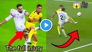 Watch🎥 carvajal injury video  Real Madrid vs Villarreal  carvajal knee injury  carvajal injury😱 [upl. by Janet]