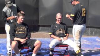 UMBC Baseball shaves their heads in support of cancer patients [upl. by Adrienne]