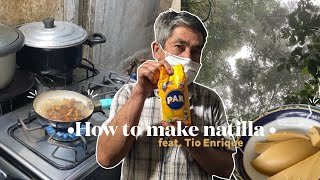 how to make traditional homemade natilla 🥣👩🏻‍🍳 featTio Enrique [upl. by Ytoc]