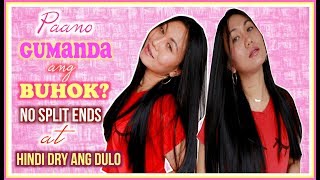 PAANO GUMANDA ANG BUHOKTIPS PAMPAHABA NG BUHOK NG MABILIS SMOOTH AND SHINY [upl. by Ettenotna277]