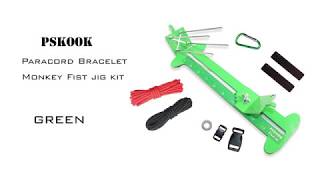 Bracelet and Monkey Fist Tutorial by PSKOOK Jig Kit [upl. by Ieppet]