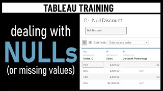 Dealing with NULLs or missing values in Tableau  Tableau Training  sqlbelle [upl. by Stacia619]