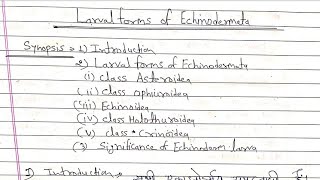 Larval forms of Echinodermata [upl. by Nilkoorb]