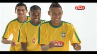 Robinho Neymar e Ganso no comercial da Seara  OFICIAL [upl. by Orhtej888]