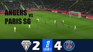 Angers vs PSG 24  2024 Ligue 1  Match Highlights [upl. by Etnaik]