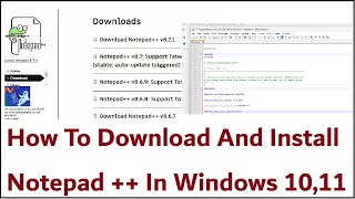 How To Download And Install Notepad  In Windows 1011 [upl. by Durkin]