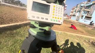 Taking Backsight with total station from occupation point surveying totalstationsurveytraining [upl. by Apilef]