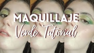 MAQUILLAJE de ojos VERDE esmeralda Tutorial makeup 💚 maquillaje [upl. by Prentice]