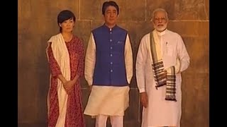 PM Modi Japanese PM Shinzo Abe and his wife Akie Abe at Sidi Saiyyid Ni Jaali’ [upl. by Nolham]